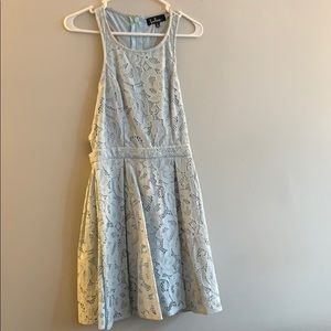 Lulus blue lace cut out dress